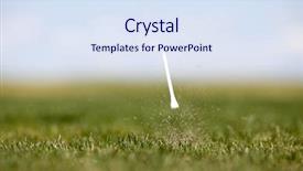  Presentation with golf driving range - Presentation enhanced with effects of a golf background and a sky blue colored foreground