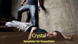  Presentation with battered women - Theme enhanced with effects of domestic violence background and a tawny brown colored foreground