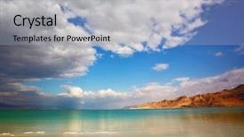  Presentation with lighting effects - Audience pleasing PPT theme consisting of effects on the dead sea backdrop and a light gray colored foreground