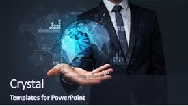  Presentation with climate change and global warming and anxiety - Audience pleasing presentation theme consisting of effects social networking - businessman handing transparent global information backdrop and a wine colored foreground