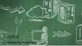  Presentation with wireless sensor network security - Amazing presentation design having effects social networking - network against green background backdrop and a  colored foreground