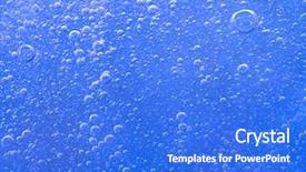  Presentation with effervescent - Presentation design enhanced with effervescent - abstract bubbles in blue water background and a cobalt blue colored foreground
