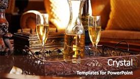  Presentation with wine - Cool new PPT theme with effervescent - afternoon glass of wine backdrop and a  colored foreground