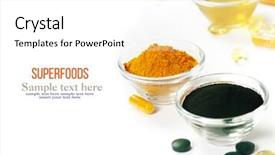  Presentation with dietary supplements - Beautiful theme featuring effervescent - alternative natural medicine dietary supplements backdrop and a white colored foreground