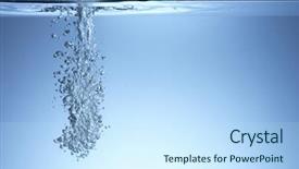  Presentation with clear water - Theme featuring effervescent - bubbles in clear water background and a sky blue colored foreground