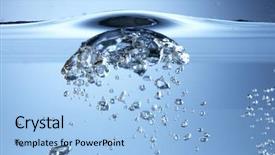  Presentation with clear water - Cool new PPT theme with effervescent - bubbles in clear water backdrop and a  colored foreground