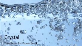  Presentation with clear water - Amazing theme having effervescent - bubbles in clear water backdrop and a  colored foreground