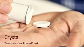  Presentation with young - Slide deck consisting of effervescent - closeup of a young caucasian background and a  colored foreground