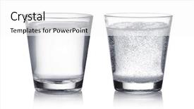  Presentation with effervescent - Cool new slide set with effervescent - glass of water backdrop and a white colored foreground