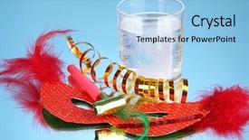  Presentation with effervescent - Cool new slide deck with effervescent - glass with efervescent tablet backdrop and a light blue colored foreground