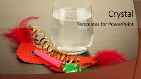  Presentation with kid water glass - Amazing slide set having effervescent - glass with efervescent tablet backdrop and a mint green colored foreground