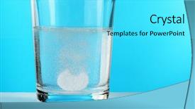  Presentation with effervescent - PPT theme having effervescent - pill in glass of water background and a  colored foreground