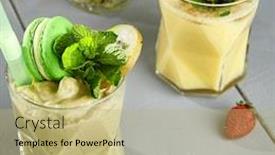  Presentation with effervescent - Slides having effervescent-kiwi-pina-colada background and a yellow colored foreground