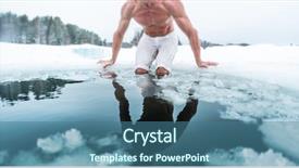  Presentation with cold water - Cool new theme with effet de serre - young man with lean muscular backdrop and a ocean colored foreground