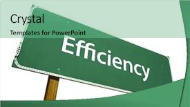  Presentation with organization efficiency - Presentation consisting of efficiencies productivity - efficiency road sign isolated background and a seafoam green colored foreground