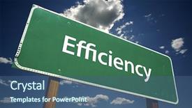  Presentation with blue aged wood sign - Amazing presentation theme having efficiencies productivity - efficiency road sign with dramatic backdrop and a ocean colored foreground