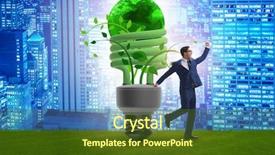  Presentation with energy efficiency - Beautiful presentation theme featuring efficient - concept of energy efficiency backdrop and a tawny brown colored foreground