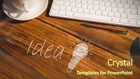  Presentation with bulb - Beautiful PPT theme featuring efficient using electricity - close-up of glowing bulb backdrop and a  colored foreground