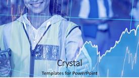  Presentation with stop violence against children - PPT theme with efficient workers - stocks and shares against smiling background and a light blue colored foreground