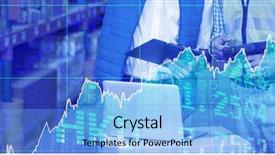  Presentation with shares - Beautiful slide deck featuring efficient workers - stocks and shares against worker backdrop and a light blue colored foreground