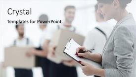  Presentation with cargo transportation - Audience pleasing slide deck consisting of efficient workers - team of professionals engaged backdrop and a sky blue colored foreground