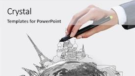  Presentation with nasa - Presentation consisting of beautiful sandcastle or sculpture miniature background and a gray colored foreground