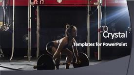  Presentation with effort - Beautiful theme featuring effort - crossfit with weight backdrop and a dark gray colored foreground