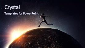  Presentation with race - Slide set having effort - sportswoman run race mixed media background and a wine colored foreground