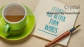  Presentation with personal development - Audience pleasing slides consisting of efforts-are-better-inspirational-handwriting backdrop and a soft green colored foreground