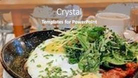  Presentation with classical - Amazing PPT theme having egg-and-fries-classical-english backdrop and a coral colored foreground