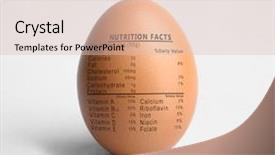  Presentation with nutrition facts - PPT theme with egg and list of nutrition background and a lemonade colored foreground