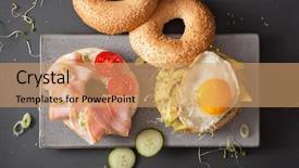  Presentation with fresh toast sandwiches egg - Beautiful slides featuring egg avocado soft cheese alfalfa backdrop and a  colored foreground