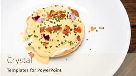  Presentation with traditional drink - Presentation theme enhanced with egg-benedict-poached-egg-royal background and a lemonade colored foreground