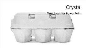  Presentation with egg - Audience pleasing slide set consisting of egg carton on a white backdrop and a white colored foreground