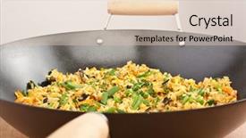  Presentation with rice - PPT layouts consisting of egg fried rice background and a lemonade colored foreground