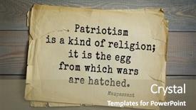  Presentation with quote - PPT theme having egg from which war background and a  colored foreground