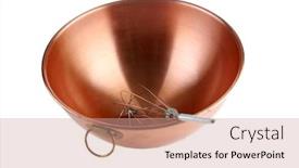  Presentation with copper - Presentation theme featuring egg-in-a-copper-mixing background and a coral colored foreground