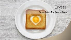  Presentation with egg - Presentation theme with egg-in-a-hole background and a light gray colored foreground