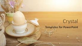  Presentation with eco - PPT layouts with egg-in-egg-stand background and a  colored foreground