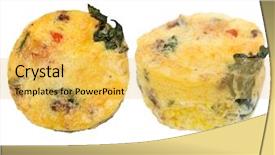  Presentation with sperm fertilizes egg - Colorful presentation theme enhanced with egg muffins with spinach bacon backdrop and a  colored foreground