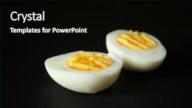  Presentation with egg - Amazing slide set having egg on black background nutrition backdrop and a  colored foreground