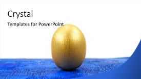  Presentation with navy blue gold - PPT theme consisting of egg on blue and white background and a white colored foreground