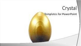  Presentation with navy blue gold - Beautiful PPT theme featuring egg on blue and white backdrop and a white colored foreground