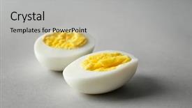  Presentation with egg - Slide deck enhanced with egg on grey background nutrition background and a  colored foreground