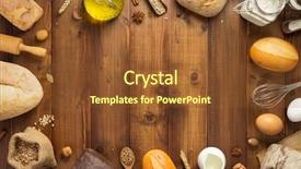  Presentation with bakery baking ingredients - Beautiful slides featuring egg powder - bread and bakery ingredients backdrop and a tawny brown colored foreground