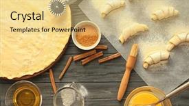  Presentation with proteins keto ketogenic diet raw - Cool new presentation with egg puff - composition with raw croissants backdrop and a yellow colored foreground