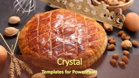  Presentation with traitements des eaux - Audience pleasing slides consisting of egg puff - galette des rois backdrop and a tawny brown colored foreground