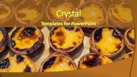  Presentation with pastel galaxy - Amazing slide deck having egg puff - traditional portuguese pastry - pastel backdrop and a tawny brown colored foreground