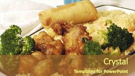  Presentation with dinner - Cool new presentation theme with chinese dinner backdrop and a tawny brown colored foreground