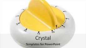  Presentation with timer - PPT theme featuring egg shaped timer clock background and a soft green colored foreground